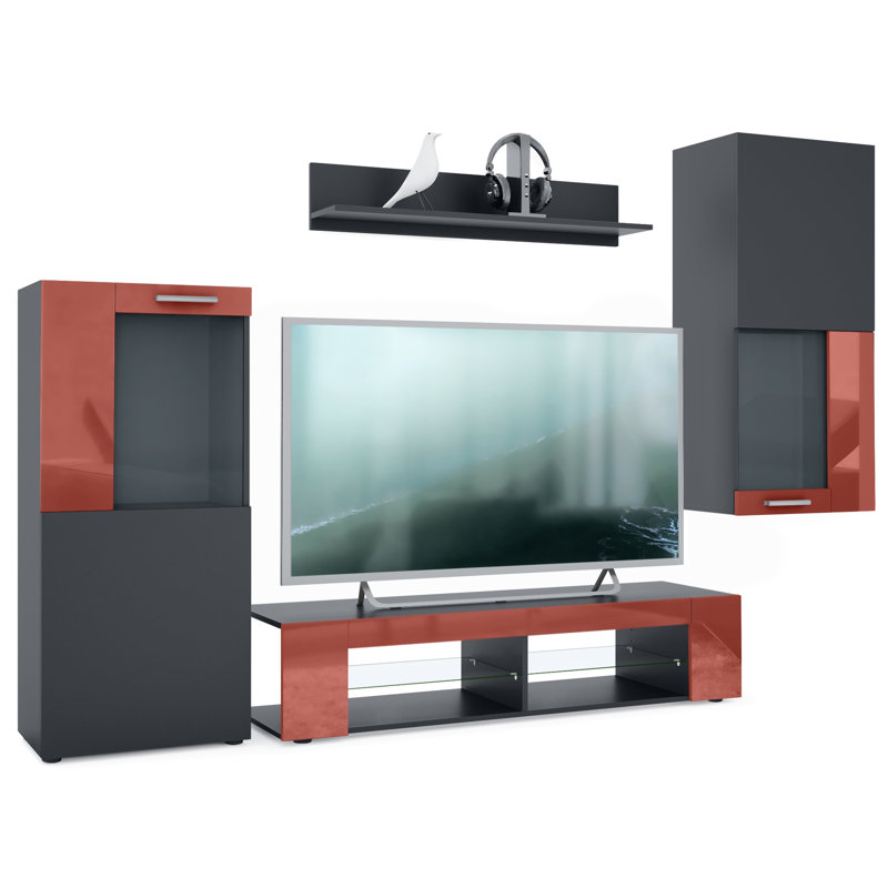 Killion Entertainment Unit, Burgundy (glossy)/Black (matt)