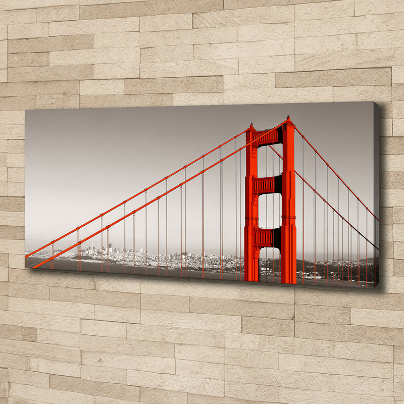 San Francisco Bridge - Print on Canvas, Wrapped Canvas, 50cm H x 125cm W x 2cm D