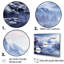 «Mountain Blue Peak Harmony - Landscape Mountains», ensemble d'art sur toile-107759945-107759947