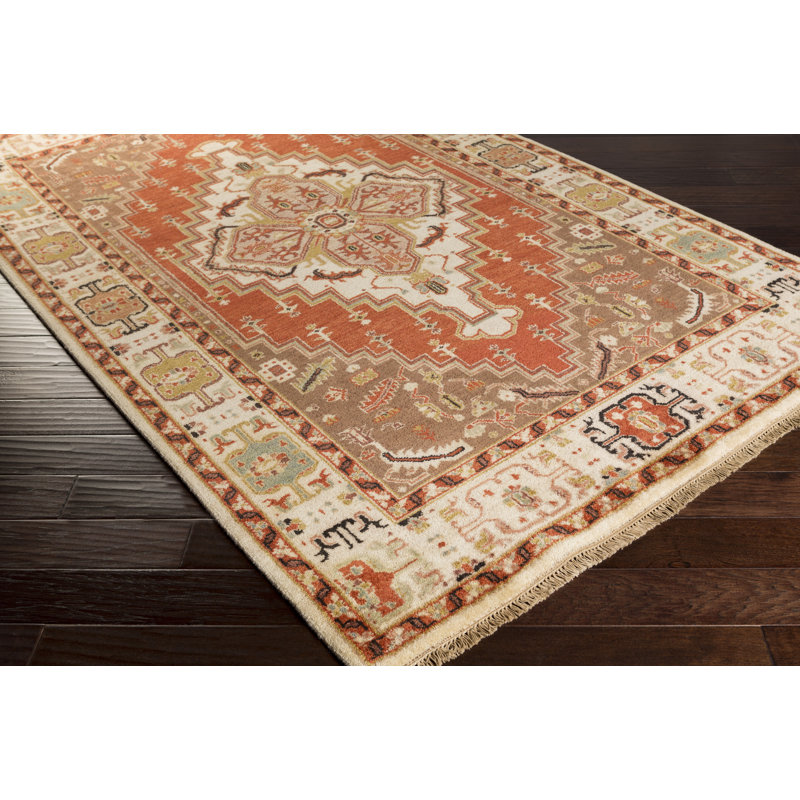 Ostrander Wool Oriental Indoor Rug, Rectangle 5'6" x 8'6"