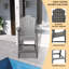 Ensemble de 3 chaises Adirondack de haute taille avec tabourets de bar d'extérieur Albany Albany-481588519