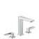 Metropol Low Flow Water Saving Widespread Bathroom Faucet with Drain Assembly