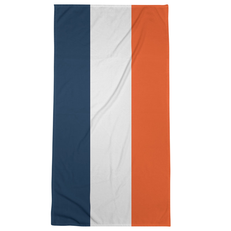Microfiber Bath Towel, Tennessee Red Football Navy Blue/Orange/Off White