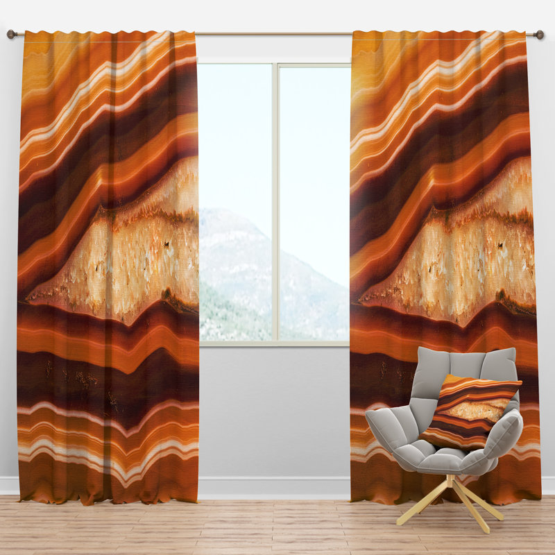 Panneau de rideau simple semi-diaphane avec passe-tringle Geode, l 52 po x L 120 po