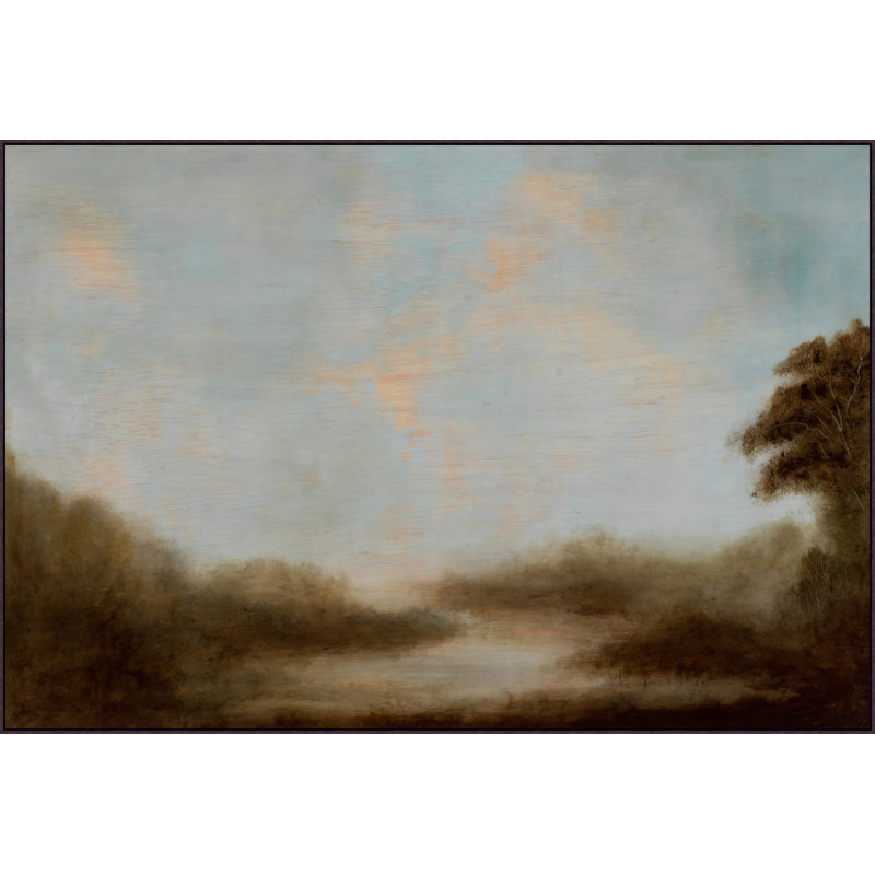 Distant Shore - Floater Frame Painting on Canvas