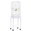 Ensemble de cage à oiseaux 60 po en métal avec support, blanc. Espace spacieux pour les perroquets. Portes faciles d'accès. Matériau. Nettoyage simple. Roues silencieuses portatives, roulantes, amovibles, petits oiseaux spacieux. Accès pratique.