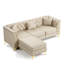 Canapé 3 places avec 1 repose-pieds et 3 coussins-133040404