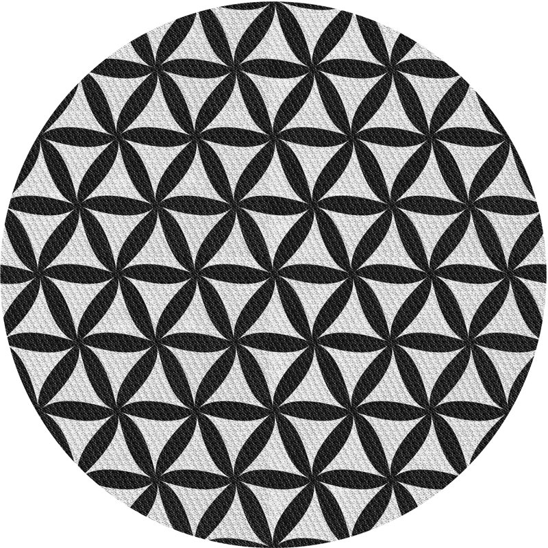 Tapis gris Power Loom, Rond 6 pi