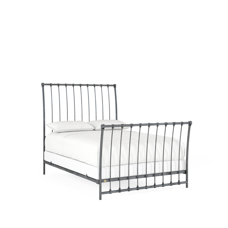 142 lit Altro | Traîneau complet, Grand lit, Bronze à canon avec nickel