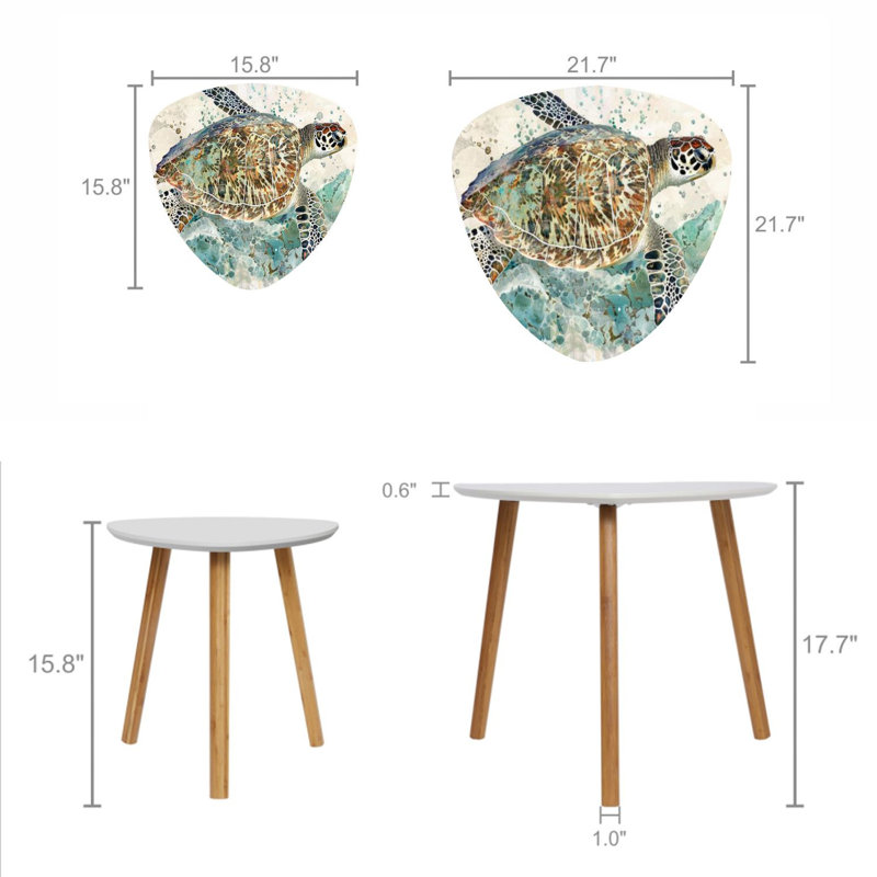 Ensemble de 2 tables basses gigognes Triangle
