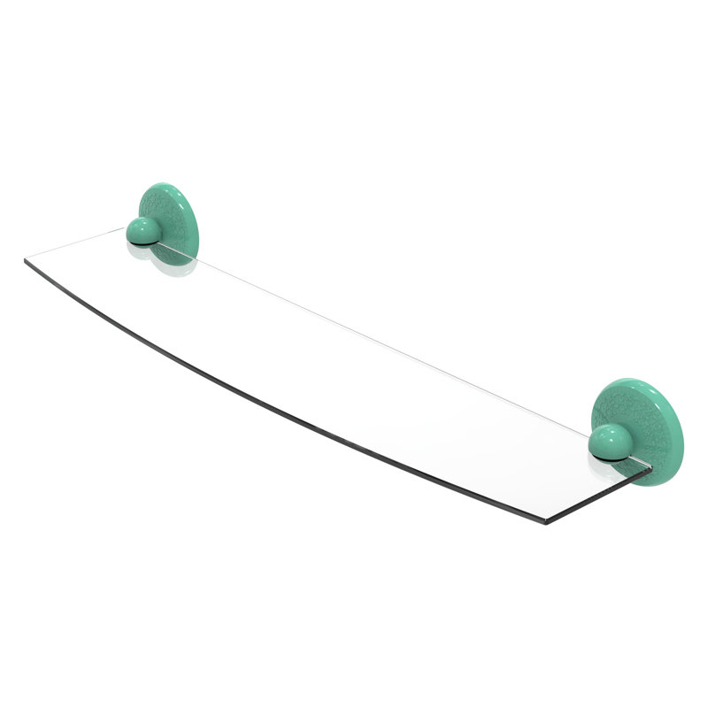 Tablette en verre Yae Carlo Collection MC, Vert écume de mer, H 3 po x l 24 po x P 5 po
