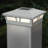 Oxford Solar Powered Integrated LED Aluminium Fence Post Cap Light 6 in. x 6 in. with Base Adapter Included-38507799