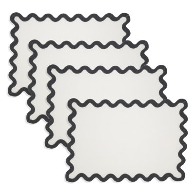 100% Linen Scalloped Placemat