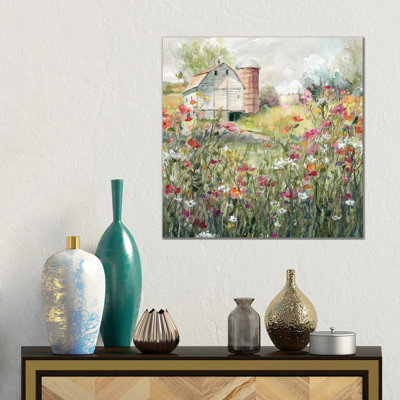 Farm in Bloom - Giclée sur toile tendue avec châssis