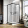 36'' W 72'' H Framed Square Reversible Shower Enclosure
