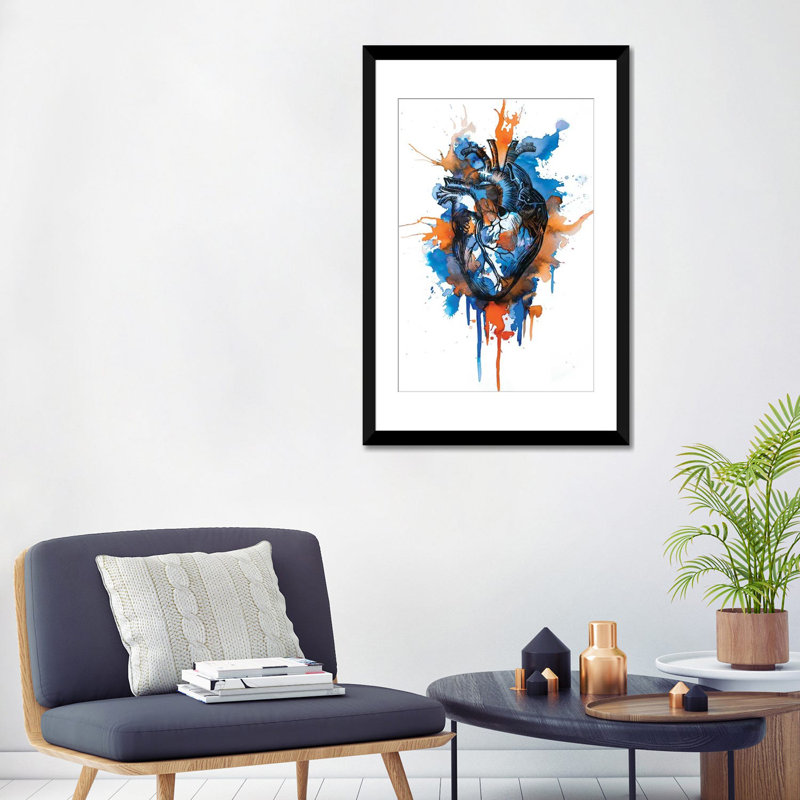 « tell », impression sur toile, H 40 po x l 26 po x P 1,5 po, Papier d'art encadré noir