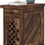 Table de bout étroite avec tiroir et armoire Rustic