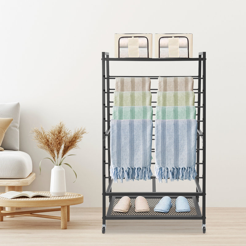 16 Tier Ribbon Display Organizer With Wheels
