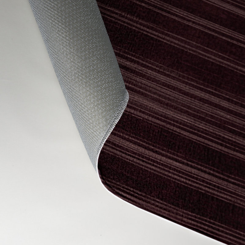 Tapis intérieur / extérieur rouge HorizontalStripes, Rectangle 5 pi x 7 pi