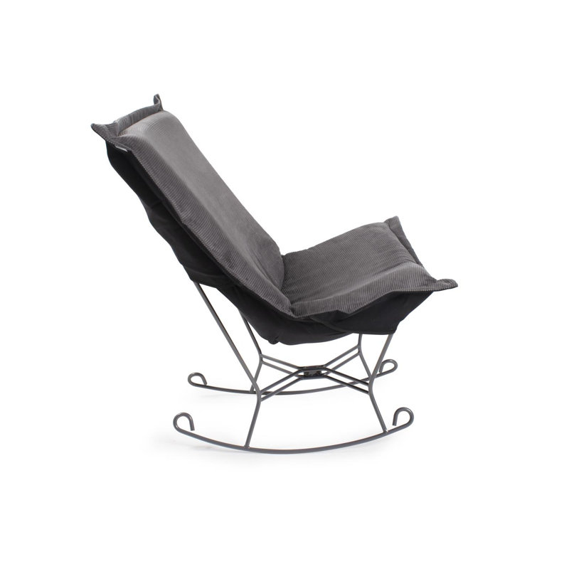 Polyester, Nylon Rocking Chair, Gris anthracite