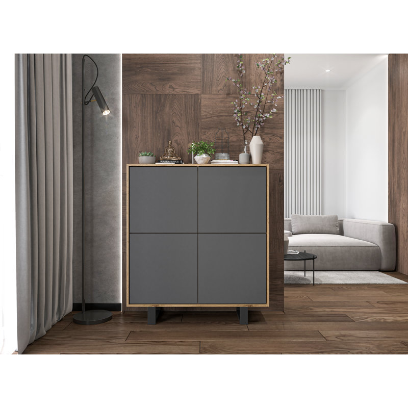 Hosie 113cm W Chest, Oak Wotan/Grey
