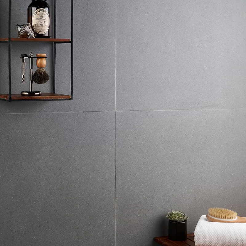 Terrazzo Italy Sacra 24x24 Honed Marble Tile, Dolce Gris Gray