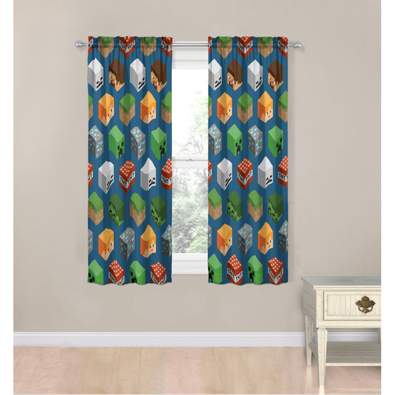 Panneaux de rideaux obscurcissants Level Up Minecraft Drapes, 63 po x 42 po