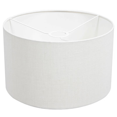 30 cm Trommel-Lampenschirm aus Leinen