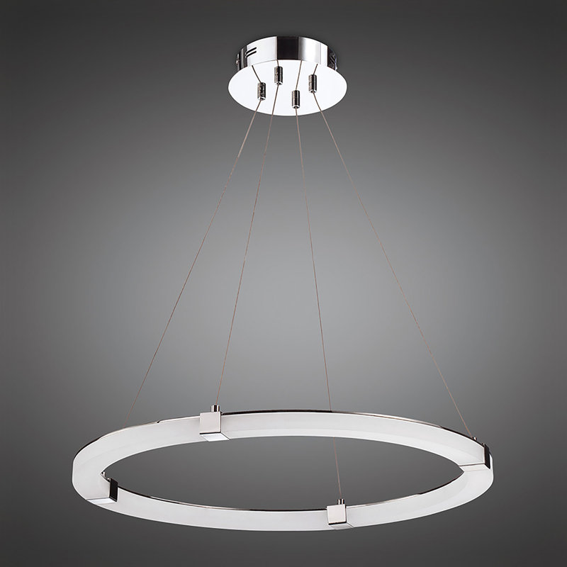 Delphina 1 - Light Polished Chrome LED Unique/Statement Pendant, 100cm H x 50cm W x 50cm D