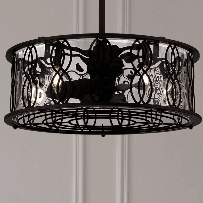 Snowden 5-Light LED Fan D'Lier, Matte Black