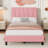 Twin Size Platform Bed Frame with Upholstered Headboard, Wood Slat Support, No Box Spring Needed, Easy Assembly-40760154-40760148
