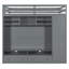 Lit mezzanine double avec tiroirs, tablettes et gris clair-386540540