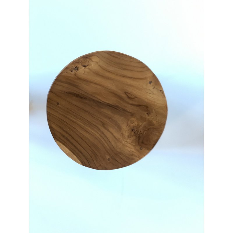 Table de bout en blocs de bois massif Fey