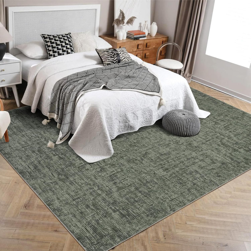 Tapis de couloir à motif abstrait lavable moderne pour couloir Tapis de sol contemporain antidérapant pliable