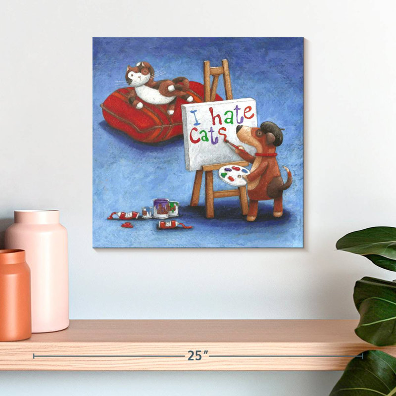 Ashelle I Hate Cats, 16" H x 16" W