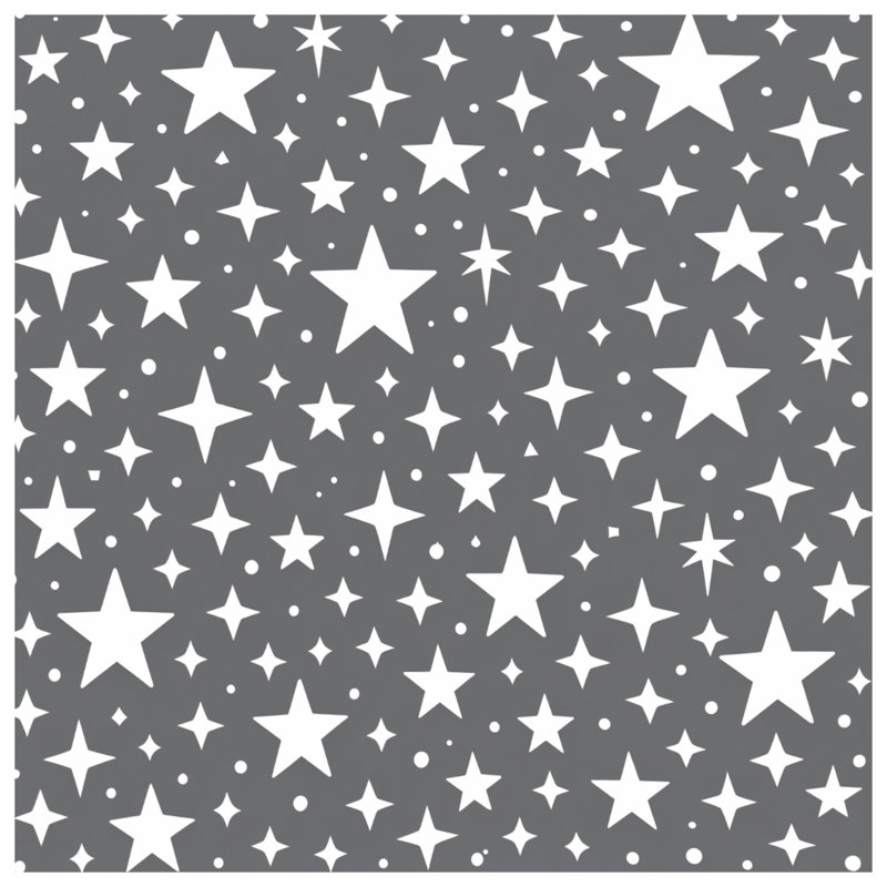 Édredon à motif étoilé gris, Twin Extra Long