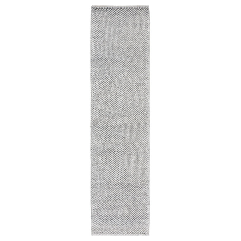Almus Handmade Tufted Wool Silver Area Rug, Runner 2'3" x 11'