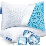 Cooling Pillows for Sleeping 2 Pack, Shredded Memory Foam Bed Pillows Queen Size Set of 2,