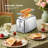 Retro 2 Slice Bagel Toaster, Extra Wide Slots, 7 Shade Settings with Defrost/Bagel/Cancel Functions, Removable Crumb Tray, Stainless Steel Silver Retro Toaster for Kitchen