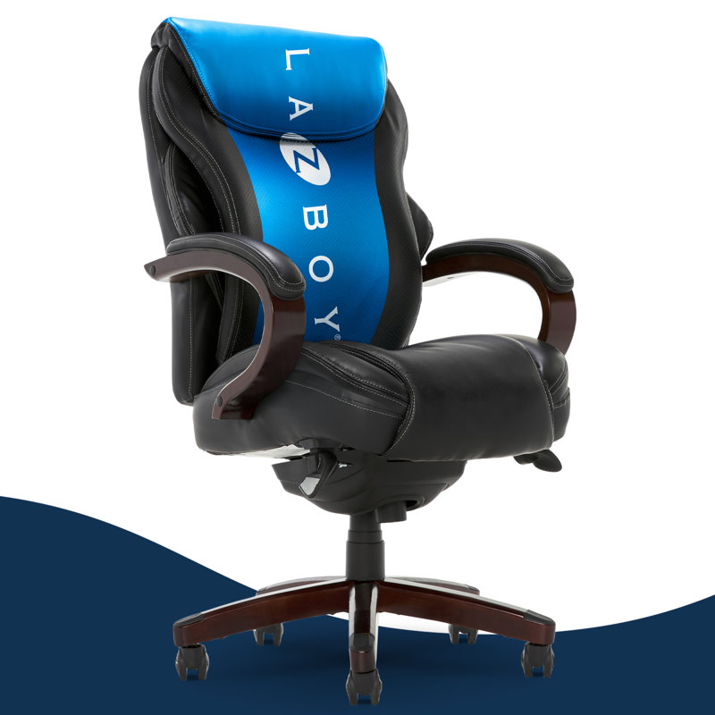 Ergonomic High-Back Black Leather Executive Swivel Chair with AIR Lumbar Support