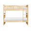 Lit simple superposé de style transitionnel, finition en pin naturel, garde-corps sur le lit supérieur, lit sans fondation requis, rails, sommier, pour la chambre à coucher