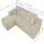 Canapé modulaire Cloud avec méridienne en forme de L, canapé modulaire moderne avec siège profond, fauteuils rembourrés pour la chambre à coucher du salon, aucun assemblage requis-350195801