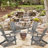 Solid Cedar Wood Folding Adirondack Chair Set of 2 (Half Assembled)-1055646662