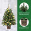Artificial Christmas Tree with 150 LEDs Green PE and PVC-1291578296