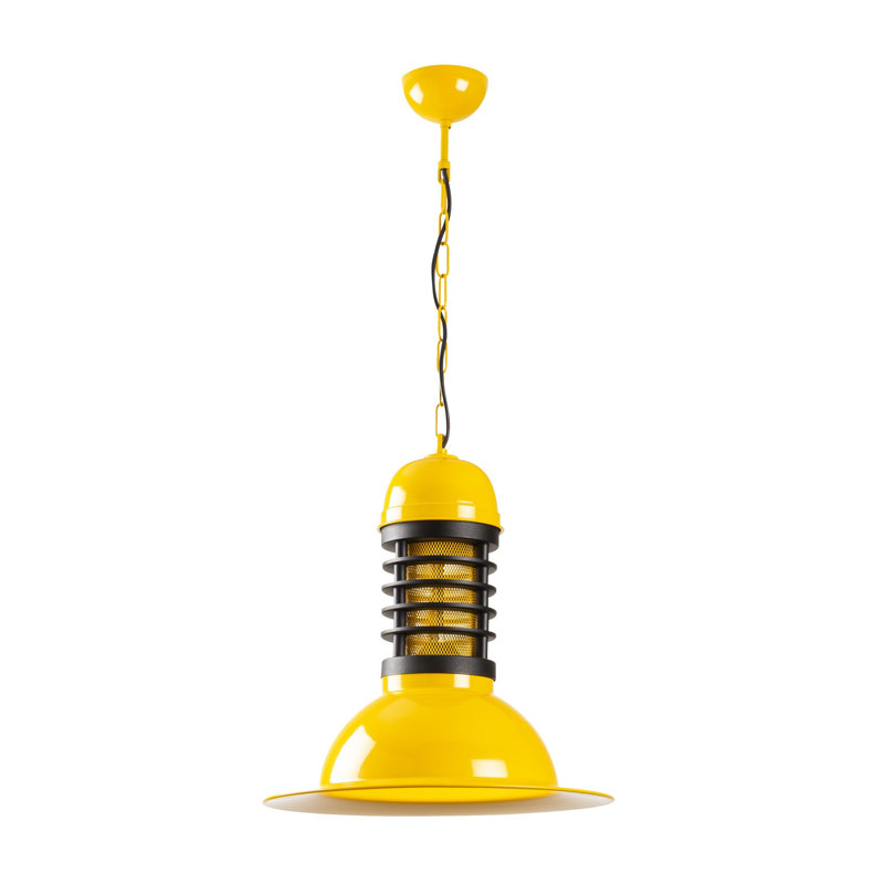 1 - Light Black/Yellow Unique/Statement Pendant