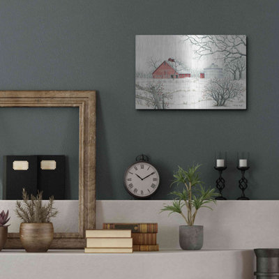 «Winter Barn» par Cindy Jacobs, art mural en métal