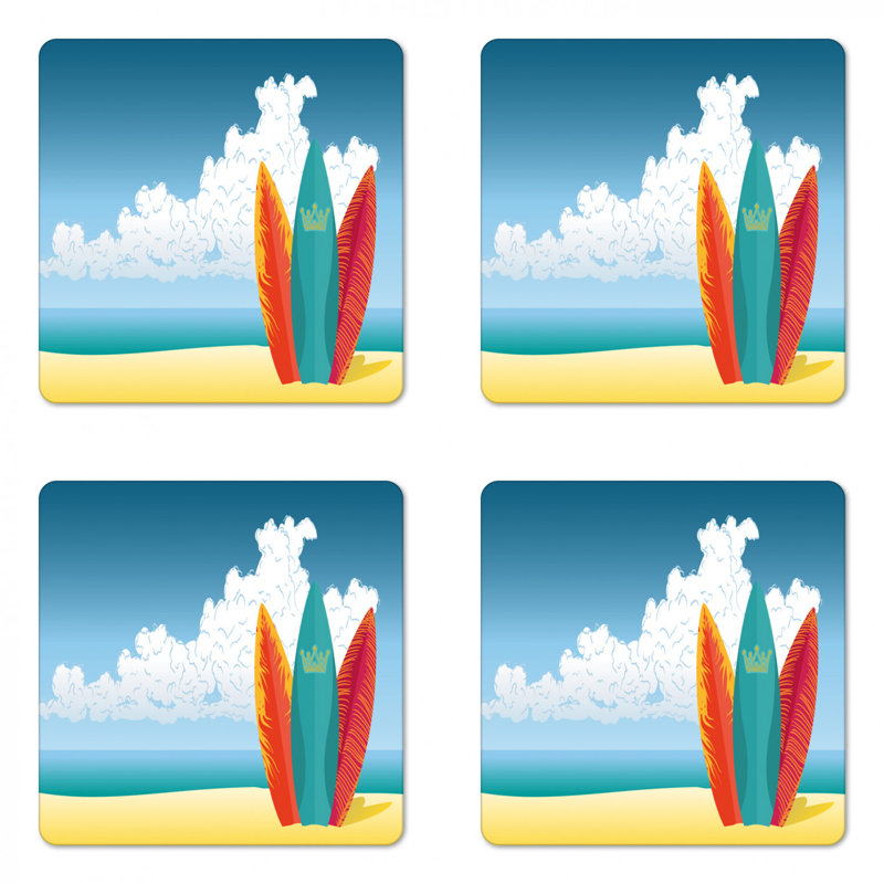 Sous-verre de plage graphique