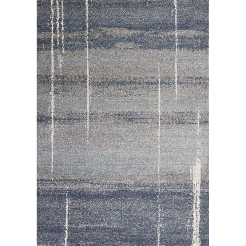 Tapis bleu en polypropylène 7 x 10