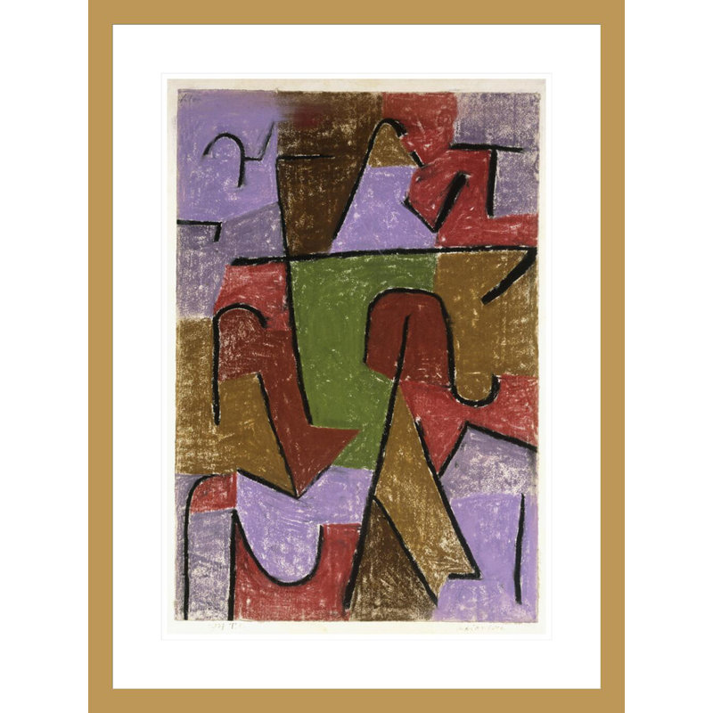 «Indianisch» par Paul Klee - estampe numérique encadrée, H 29,5 po x l 22,21 po