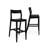 Modern Bar Height Chair (44in) - 2 Pack, Black-2060154484